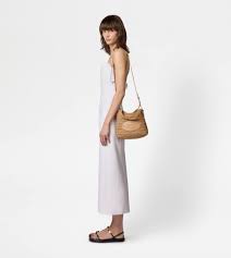 Woman 米黃色拉菲草皮革迷你購物包XBWEBLF0100RGMPZ478Y | Tods