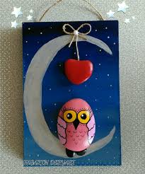 Tas Boyama Mini Pano Siparis Icin Instagram Tasarim Deryasi Rock Crafts Pebble Art Stone Crafts