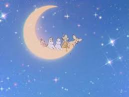 Fly Me To The Moon Aesthetic Moominvalley Franksinatra Glitter Snow Baby Blue Aesthetic Baby Blue Wallpaper Art Wallpaper Iphone