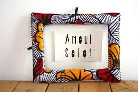 Wax African Fabric Photo Frame Padded Cadre Deco Cadre Photo Objet Deco