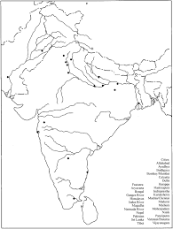 This printable map of the world is labeled with the names of all seven continents plus oceans. Image Result For Outline Map Of India With Rivers And Lakes India Map Map Outline World Map Painting