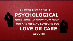 We all have skills we're born with others we struggle to do.however, psychologists keep discovering new behavioral patterns that are believed to be rooted in our childhood and can be applied to do you want to learn how to make people respect you and listen to you? Psychological Test 1 To Know How Much You Are Missing Someone You Love Or Care About Youtube