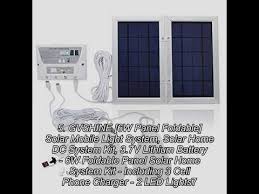 Hkyh Solar Panel Lighting Kit Usb Solar Charger With 4 Led Light Bulb As Emergency Light