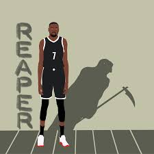 Durant will not play for his new team in 2019, and may potentially miss the entirety of his first season with his new team, due to a ruptured achilles he sustained in game 5 of the 2019 nba finals playing for the golden state warriors. Kevin Durant Slim Reaper Brooklyn Nets Classic T Shirt By Carco In 2021 Kevin Durant Jordan Logo Wallpaper Nba Basketball Art