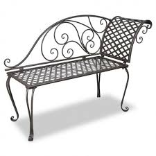 Metal Garden Chaise Lounge Antique Brown Patio Chairs Outdoor Backrest Seats Metal Garden Benches Patio Chairs Outdoor Chairs