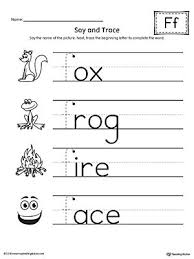 Say And Trace Letter F Beginning Sound Words Worksheet Sounding Out Words Letter F Sound Words