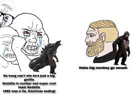Skull island (2017) et à godzilla 2 : I M So Tired Of The Monke Beats Godzilla Memes Monsterverse