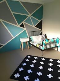 Geometrische Formen Tolle Wandgestaltung Mit Farbe Archzine Net Schlafzimmer Wand Designs Kinderzimmer Wand Wandgestaltung Kinderzimmer