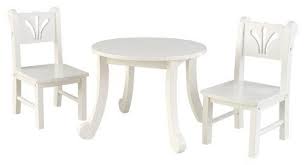 Includes Table And Two Chairs Scallop Detailing On Chair Backs Smart And Sturdy Construction Accommodates Do Table And Chair Sets Table And Chairs Chair Set