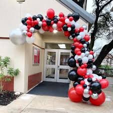 Red Black And Gold Balloon Arch 158pcs Diy Balloons Arch Red Black White Balloon Garland Kit Etsy In 2020 Black Balloons Black Party Decorations Balloon Garland