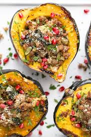 The Best Apple Sausage Stuffed Acorn Squash Recipe Recipe Acorn Squash Recipes Acorn Squash Sausage Stuffed Acorn Squash