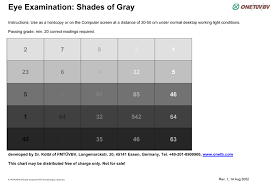 Snt Tc 1a Vision Exam Color Contrast Shades Of Gray