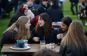 Diy bar or buffet fold down cabinet (via blog) 4 of 9. Covid England Pub Beer Gardens Salons Non Essential Shops And Gyms Reopen As Lockdown Eases Daily Mail Online
