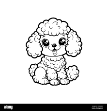 Adorable puppy coloring pages Black and White Stock Photos & Images - Alamy
