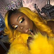 Black And Yellow Eyeshadow Looks Go Follow Blackgirlsvault For More Celebration Of Black Beauty Excellence And Culture Black Girl M Glitter Makeup Looks Prom Makeup Looks Makeup Looks