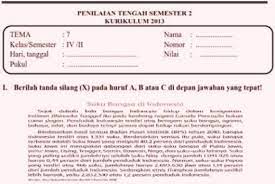 Adik yang baik, nah pada kesempatan kali ini saya ingin membagikan beberapa contoh soal untuk adik adik, nah soal ini adalah soal dari mata pelajaran ilmu pengetahuan sosial yang dibuat pada soal ulangan tengah semester di semester ganjil. Soal Uts Kelas 4 Sd Semester 2 Kurikulum 2013 Revisi 2017 Dan Kunci Jawaban Dicariguru Com