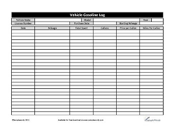 vehicle gasoline log vehicles budgeting worksheets