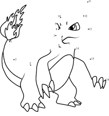 Coloring fun for all ages, adults and children. Charmeleon Dot To Dot Coloring Page Free Printable Coloring Pages For Kids