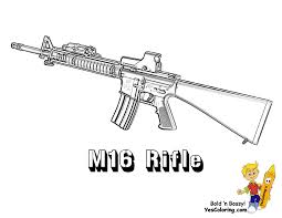Classic M16 Rifle Gun Coloring Page To Print Http Www Yescoloring Com Images 05 Military Rifle At Coloring Pages B Coloring Pages Adult Coloring Book Pages