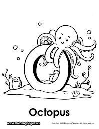 Enjoy this letter o coloring page which features a large letter o and pictures of things that start with this coloring page shows a large letter o with colorable pictures of a owl, orange, olive, octopus. O Is For Octopus Coloring Pages Octopus Coloring Page Free Coloring Pictures Ocean Coloring Pages