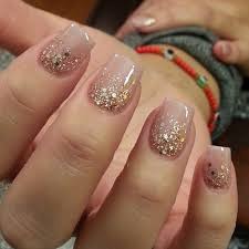 50 Gel Nails Designs That Are All Your Fingertips Need To Steal The Show Cute Diy Projects Wedding Nails Glitter Bride Nails Gold Nails