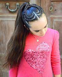 Valentine S Day Ponytail Valentines Hairstyles Braided Hairstyles Valentine Hair