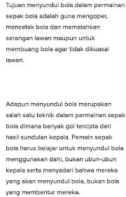 Berbagai upaya dengan tujuan untuk memperoleh kembali penguasaan bola yang dikuasai lawan. Jelaskan Cara Melakukan Gerak Menyundul Bola Dalam Posisi Berdiri Pada Permainan Sepak Bola