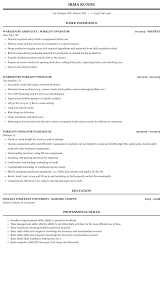 Easily download a free truck driver resume template and edit at your own pace. Warehouse Forklift Operator Resume Sample Mintresume