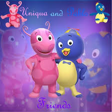 Papel De Parede Ou Wallpaper Uniqua And Pablo The Backyardigans Plush Pablo The Blue Penguin And Uniqua The Pink Ladybu Pink Ladybug Pablo Favorite Tv Shows