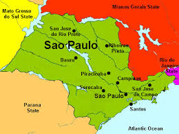 São paulo on the world map. Sao Paulo Map