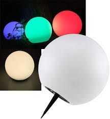 Led solar leuchtkugel aus kunststoff mit verschiedenen durchmesser. Solar Garten Leuchtkugel 30cm Durchmesser Rgb Buvtec Technik Fur Heim Haus Garten