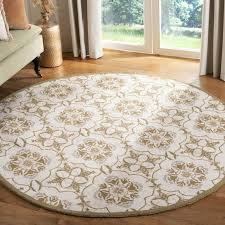 SAFAVIEH Chelsea Jamison Geometric Wool Area Rug, Ivory/Green, 8'9" x 11'9"