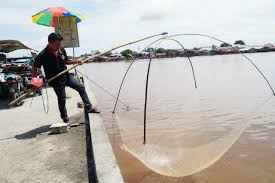 Cara atau teknik pengoperasian tombak Infopublik Tangkap Ikan Dengan Ancau