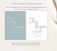Modern Wedding Invitation Card Template Editable Neutral Etsy Wedding Invitation Card Template Minimal Wedding Invitation Wedding Invitation Cards