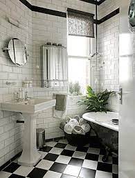 Pictured above is a bathroom featuring iberoceramica's bianco brillo, negro brillo, decor botanica, and moon bianco tiles. Great Bathroom Classic Black And White Tile Flooring With Subway Style Tiles As The Walls Black White Bathrooms Bathroom Color Schemes Bathroom Inspiration
