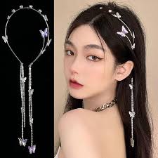 Amazon.co.jp: hoyuwak 6個 ラインストーン ヘア アクセサリー ジュエリー 三つ編み用 チェーンクリップとヘアージュエル