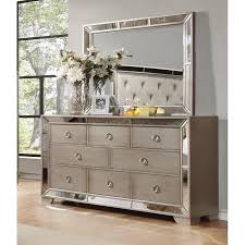 Modern Contemporary Accent Mirror Dresser With Mirror Mirrored Bedroom Furniture Mirrored Dresser Bedroom