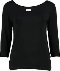 T-shirt-Dames-3/4 mouw - Zwart - S | bol.com