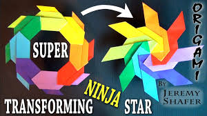 How To Make A Ninja Star Out Of Paper Step By Step Easy Super Transforming Ninja Star Ninja Star Origami Origami Crafts Origami Stars