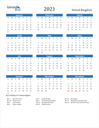 Free printable 2021 year calendar template with the classic year at a glance layout will be great for your home, school, club, business, or other organization. Free Printable Calendar In Pdf Word And Excel United Kingdom