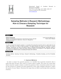 The purpose of this chapter is to explain in detail the research methods and the methodology. Pdf Sampling Methods In Research Methodology How To Choose A Sampling Technique For Research