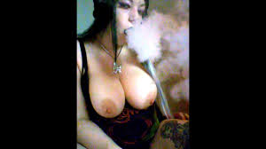 Sexy Vape Goddess with Huge Perfect Tits