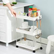 narrow bathroom storage cart