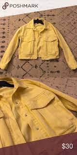 Zara Yellow Jean Jacket | Yellow jeans, Jacket brands, Distressed cropped  denim jacket