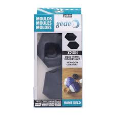 Pebeo resin silicone moulds 2 hexagonal coaster mould pack - Local Art Shop