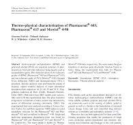 Thermo-physical characterization of Pharmacoat 603 ...