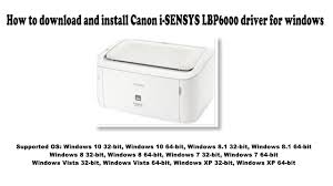 windows 32bit lbp6000/lbp6018b capt printer driver (r1.50 ver.1.10) last updated : How To Download And Install Canon I Sensys Lbp6000 Driver Windows 10 8 1 8 7 Vista Xp Youtube