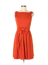 Details About Red Valentino Women Orange Casual Dress 42 Italian
