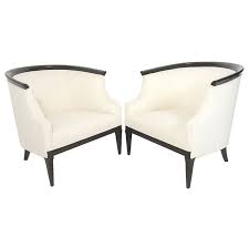 Pair Of Curvaceous Tomlinson Sophisticate Tub Chairs Furniture Single Seater Sofa Chair