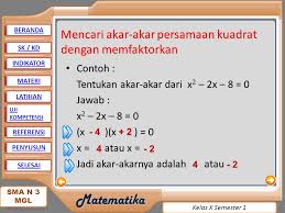 Maybe you would like to learn more about one of these? Persamaan Kuadrat Beranda Sk Kd Indikator Materi Latihan Referensi Ppt Download